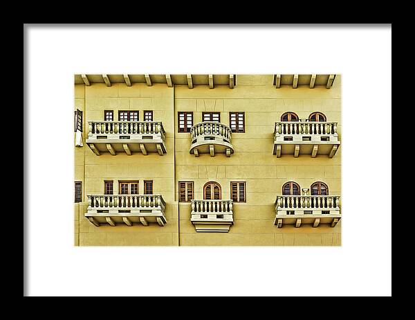 Architeture Framed Print featuring the photograph Windows and Balconies by Maria Coulson