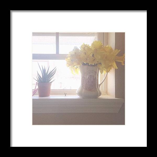Yayspring Framed Print featuring the photograph Windows Open And A Bouquet Of Happiness by Liz Behm