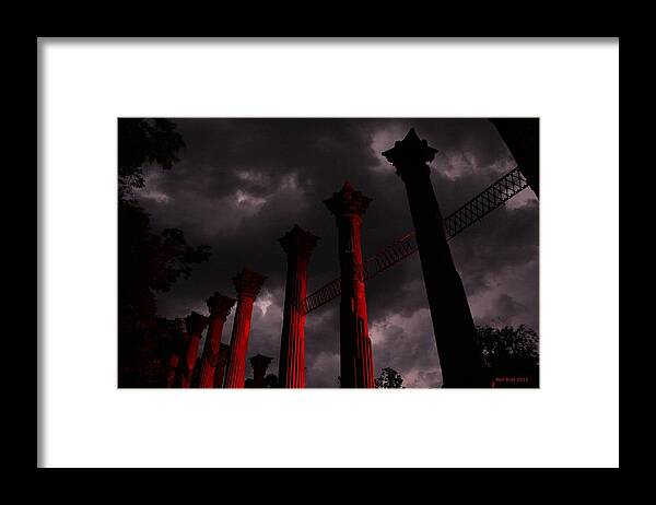 Windsor Ruins Framed Print featuring the photograph Windsor Fire by Ron Burt