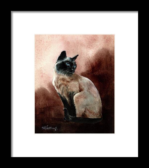Cat Framed Print featuring the painting Windsor by Jill Westbrook