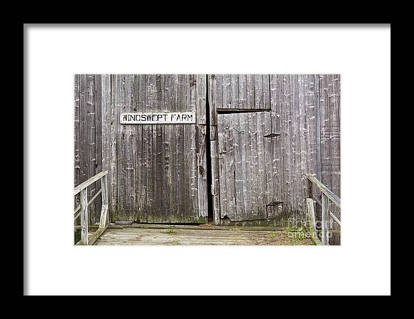 Barn Framed Print featuring the photograph Windswept Farm by Alan L Graham