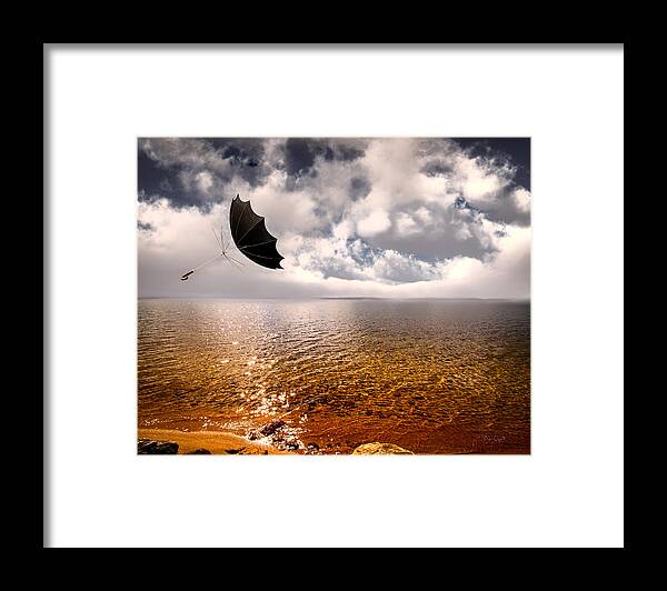 Umbrella Framed Print featuring the photograph Windy by Bob Orsillo