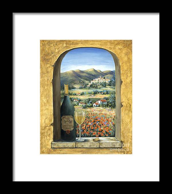 Wine Framed Print featuring the painting Wine And Poppies by Marilyn Dunlap