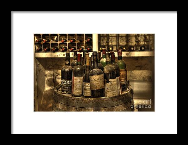 Wine Bottles Framed Print featuring the photograph Wine Bottles by Nicki McManus