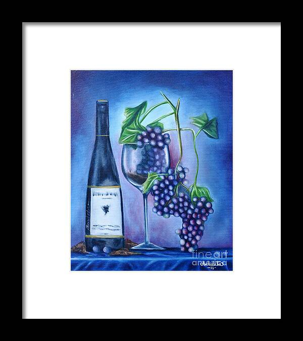 Wine Framed Print featuring the painting Wine Dance by Ruben Archuleta - Art Gallery