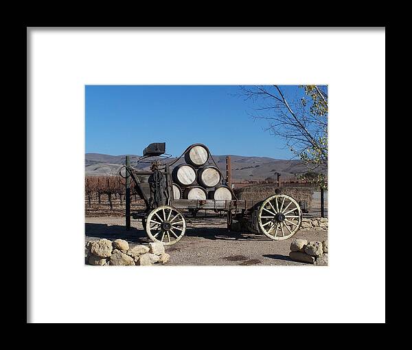 Wine Framed Print featuring the photograph Wine Wagon by Jewels Hamrick