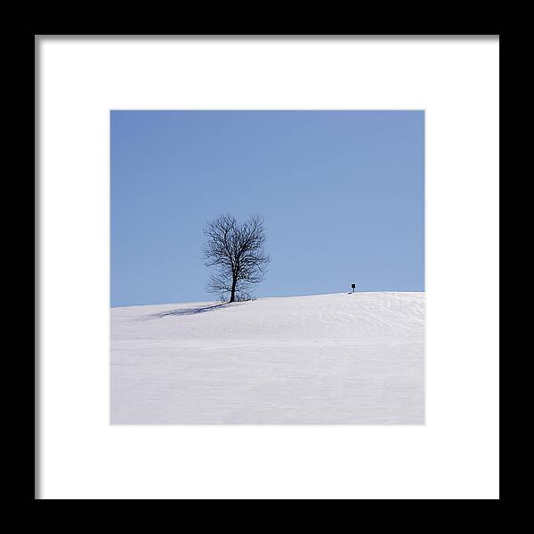 Winter Framed Print featuring the photograph Winter - Square Sign by Richard Reeve