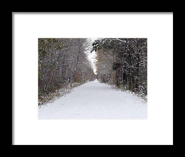 Snow Framed Print featuring the photograph Winter a Lingering Season by Lori Strock
