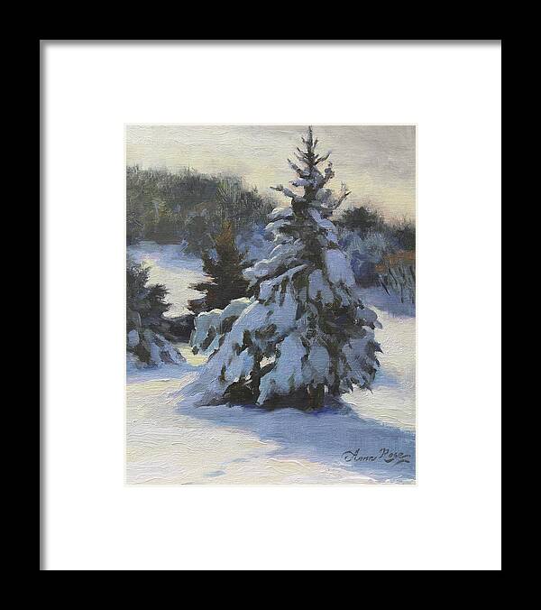 Trees Framed Print featuring the painting Winter Adornments by Anna Rose Bain