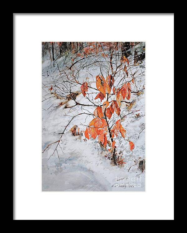 Winter Framed Print featuring the painting Winter Ash by P Anthony Visco