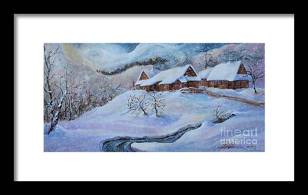 New Images 24 Febr. 2012 Framed Print featuring the painting Winter Charm by Marta Styk