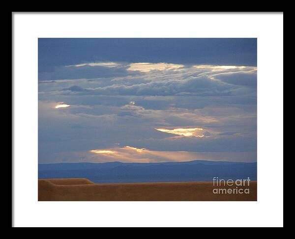 Digital Photography Framed Print featuring the photograph Winter Clouds by LeLa Becker