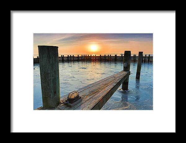 Winter Framed Print featuring the photograph Winter Docks by Jennifer Casey