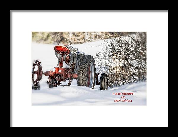 Country Framed Print featuring the photograph Winter Downtime Christmas Card by Richard Bean