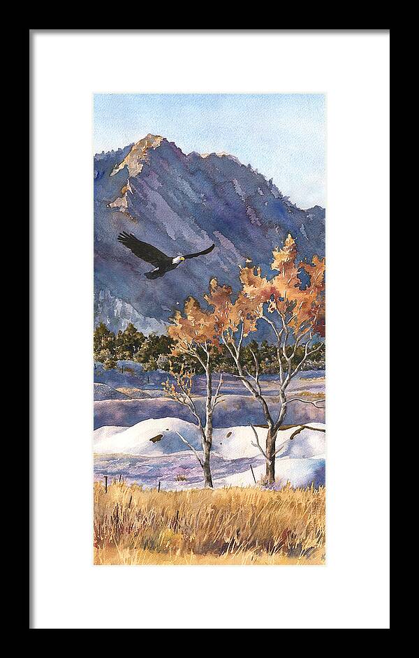 Colorado Rocky Mountain Painting Framed Print featuring the painting Winter Drift by Anne Gifford