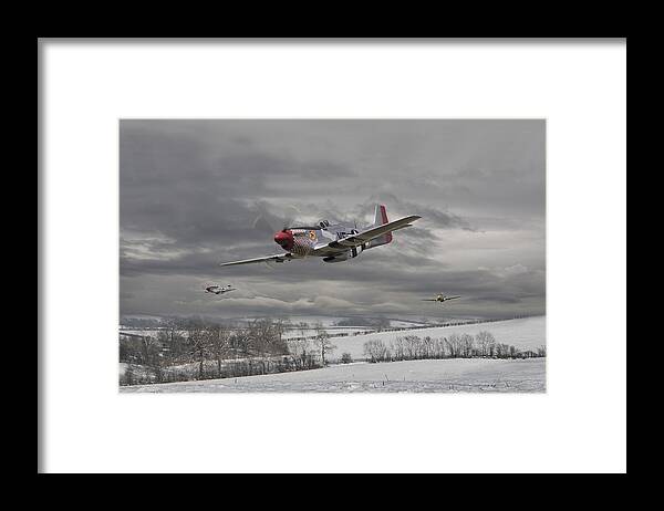 Aircraft Framed Print featuring the digital art Winter Freedom by Pat Speirs