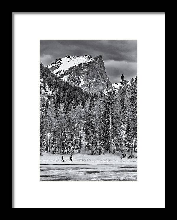 Snow Framed Print featuring the photograph Winter Hike by Darren White