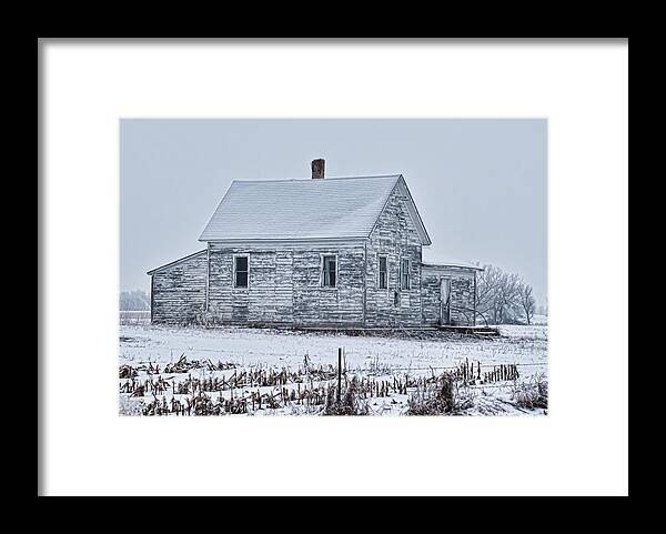 Abandoned House Framed Print featuring the photograph Winter House by Don Durfee