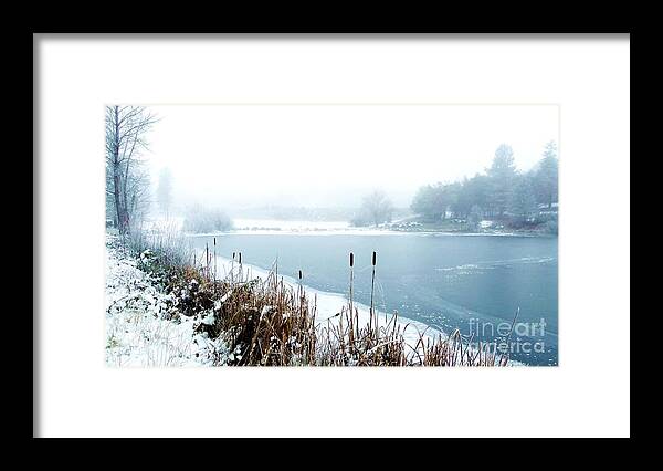 Landscape Framed Print featuring the photograph Winter Ice by Julia Hassett