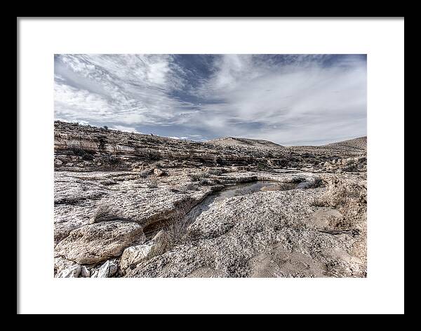 Sky Framed Print featuring the photograph Winter in the Desert by Uri Baruch