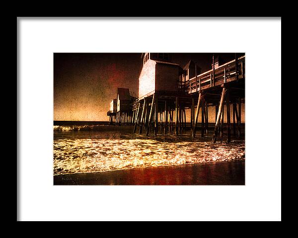 Seascape Framed Print featuring the photograph Winter Old Orchard Beach by Bob Orsillo