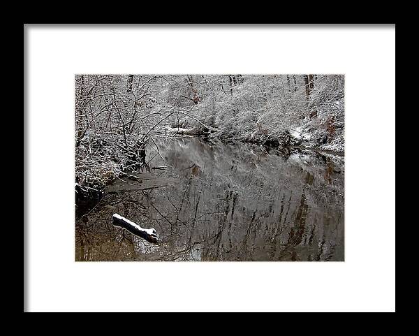 Snow Framed Print featuring the photograph Winter Rotary Park by Ellen Tully