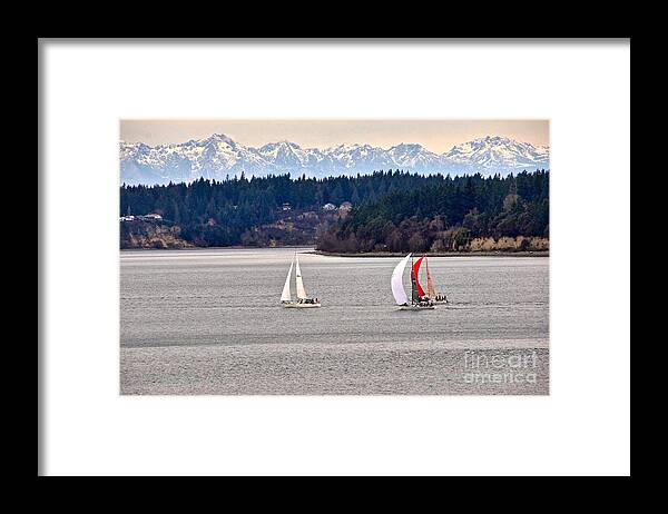 Photography Framed Print featuring the photograph Winter Sails by Sean Griffin
