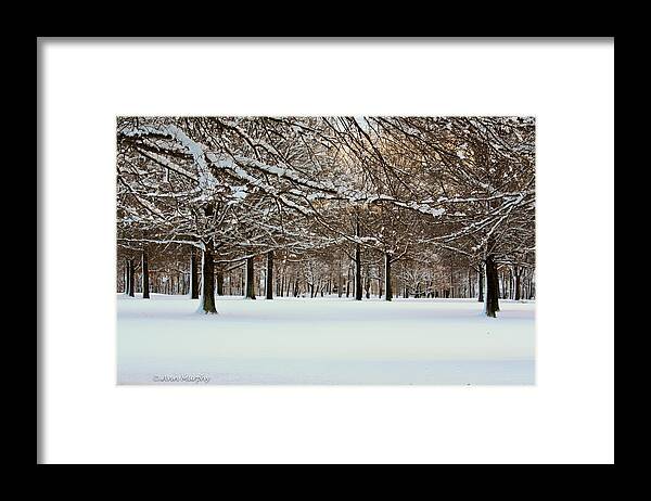 Winter Scenes Framed Print featuring the photograph Winter Snow by Ann Murphy