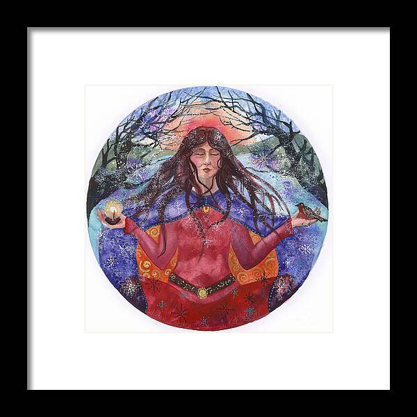Kate Bedell Framed Print featuring the painting Winter Solstice by Kate Bedell