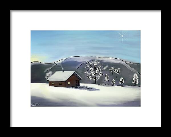 Winter Solstice Framed Print featuring the painting Winter Solstice by Michael Hodgson