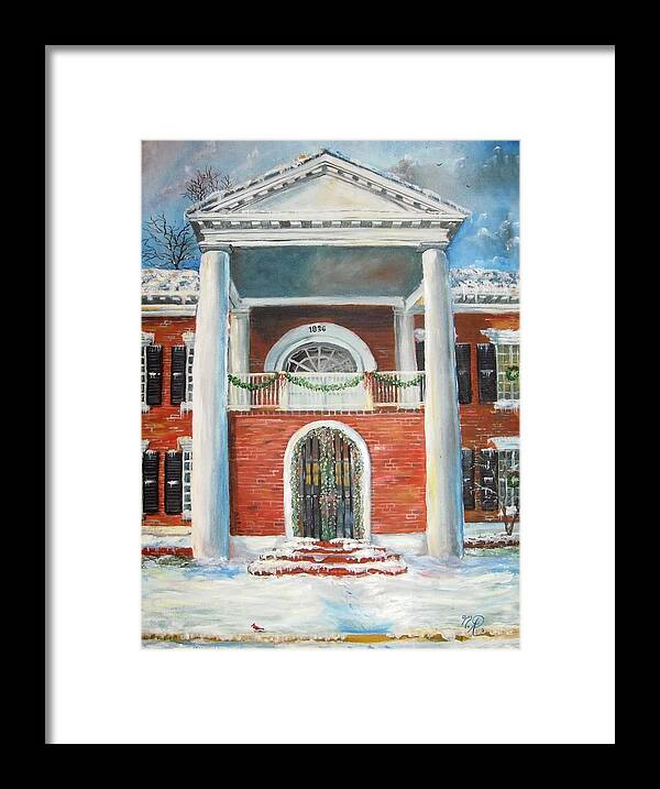 Winter Framed Print featuring the painting Winter Spirit in Dahlonega by Nicole Angell