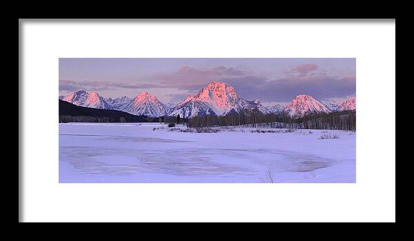 Sunrise Framed Print featuring the photograph Winter Sunrise - Oxbow Bend by Stephen Vecchiotti