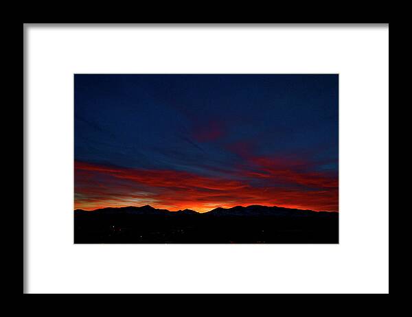 Landscapes Framed Print featuring the photograph Winter Sunset by Jeremy Rhoades