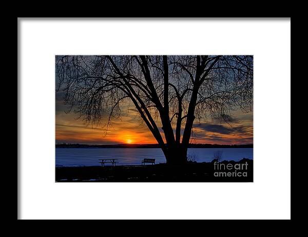Sunsets Framed Print featuring the photograph Winter Sunset by Rod Best