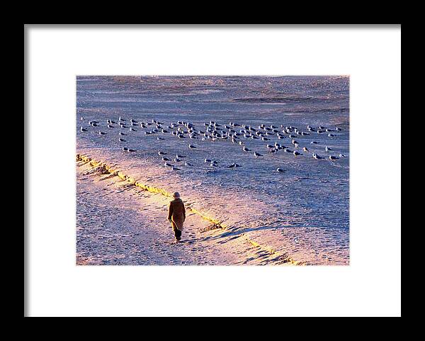 Winter Framed Print featuring the photograph Winter Time At The Beach by Cynthia Guinn
