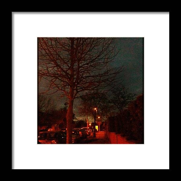 Beautiful Framed Print featuring the photograph #winter #tree #sky #iphone #igers by Yasmine Davidi