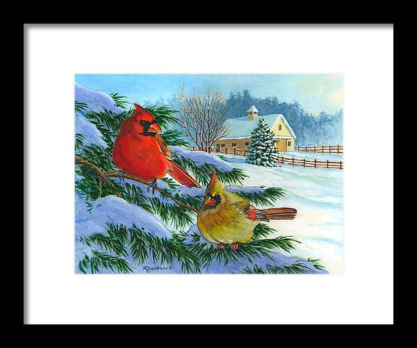 Winter Framed Print featuring the painting Winterlude by Richard De Wolfe