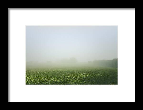 Winter Framed Print featuring the photograph Winters Foggy Morning across the Farmers Field by Spikey Mouse Photography