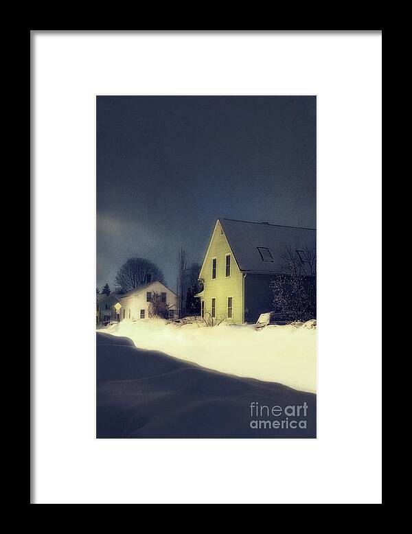 Snow Framed Print featuring the photograph Snowy Night #2 by HD Connelly