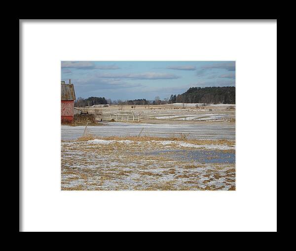 Landscape Framed Print featuring the photograph Winter's Song by Catherine Arcolio
