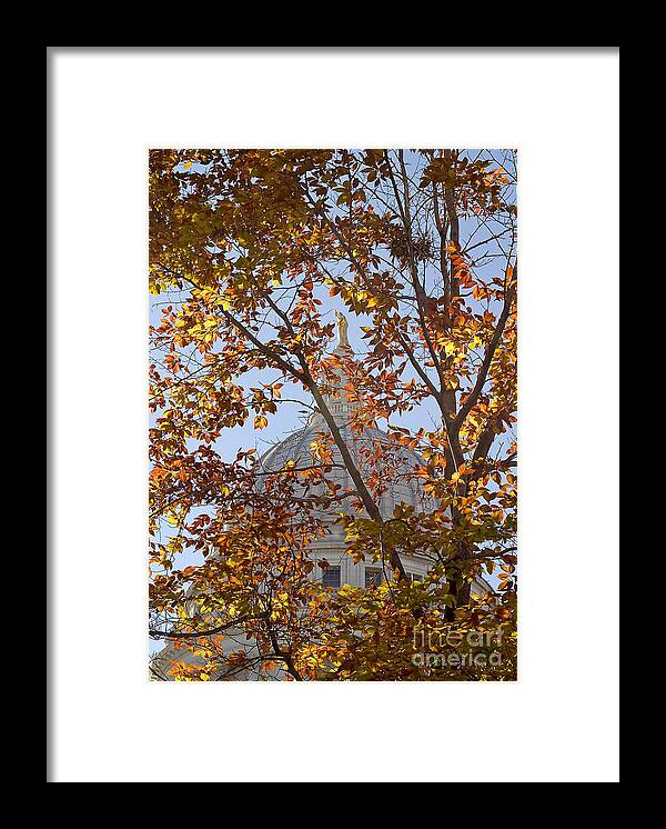 Capitol Framed Print featuring the photograph Wisconsin Capitol by Steven Ralser