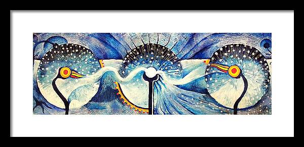 Star Framed Print featuring the painting Wishing Through Wormholes by Corey Habbas