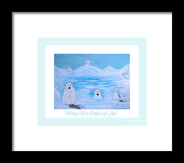 Best Christmas Gift Framed Print featuring the painting Wishing You Comfort and Joy by Oksana Semenchenko