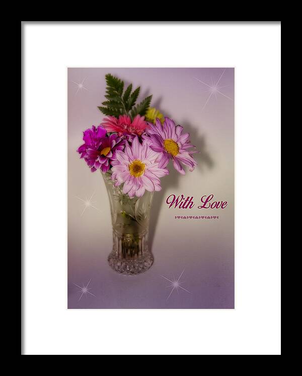Greeting Card Framed Print featuring the photograph With Love by Cathy Kovarik
