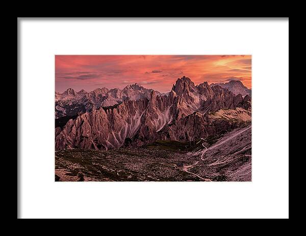 Dolomites Framed Print featuring the photograph Witnessed Glory by Andreas Agazzi