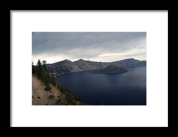 Crater Framed Print featuring the photograph Wizard Island - Crater Lake National Park by Beth Collins