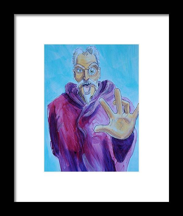 Wizard Framed Print featuring the painting Wizard by Mike Jory