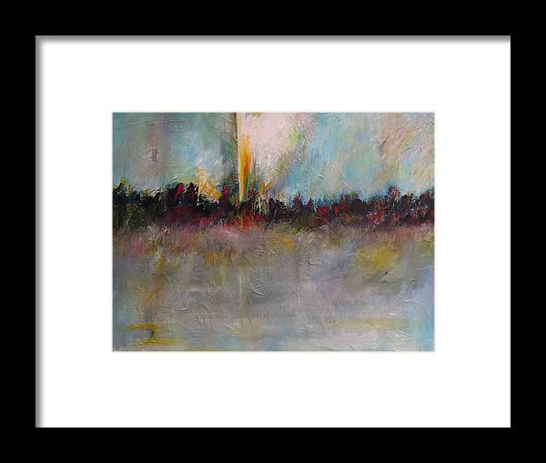 Abstract Framed Print featuring the painting Wonder by Soraya Silvestri