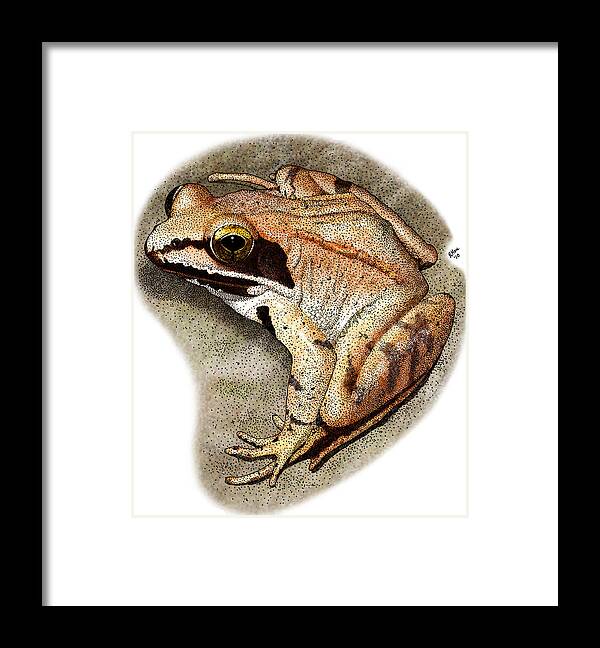 Wood Frog Framed Print featuring the photograph Wood Frog by Roger Hall