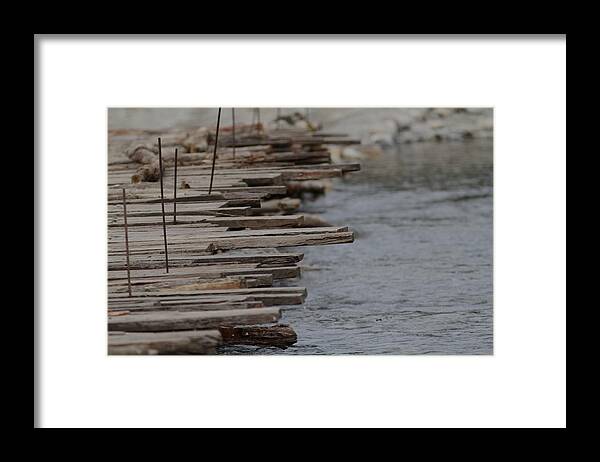 #wooden Framed Print featuring the photograph Wooden Bridge by Ramabhadran Thirupattur